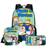 Spoof Home Family Guy Three-Piece Leisure High Definition Printing Primary School Students Lightweight Backpack
