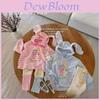 Süßes und stilvolles koreanisches Mädchen-Hoodie-Set mit entzückenden Hasenohren für Herbstkleidung