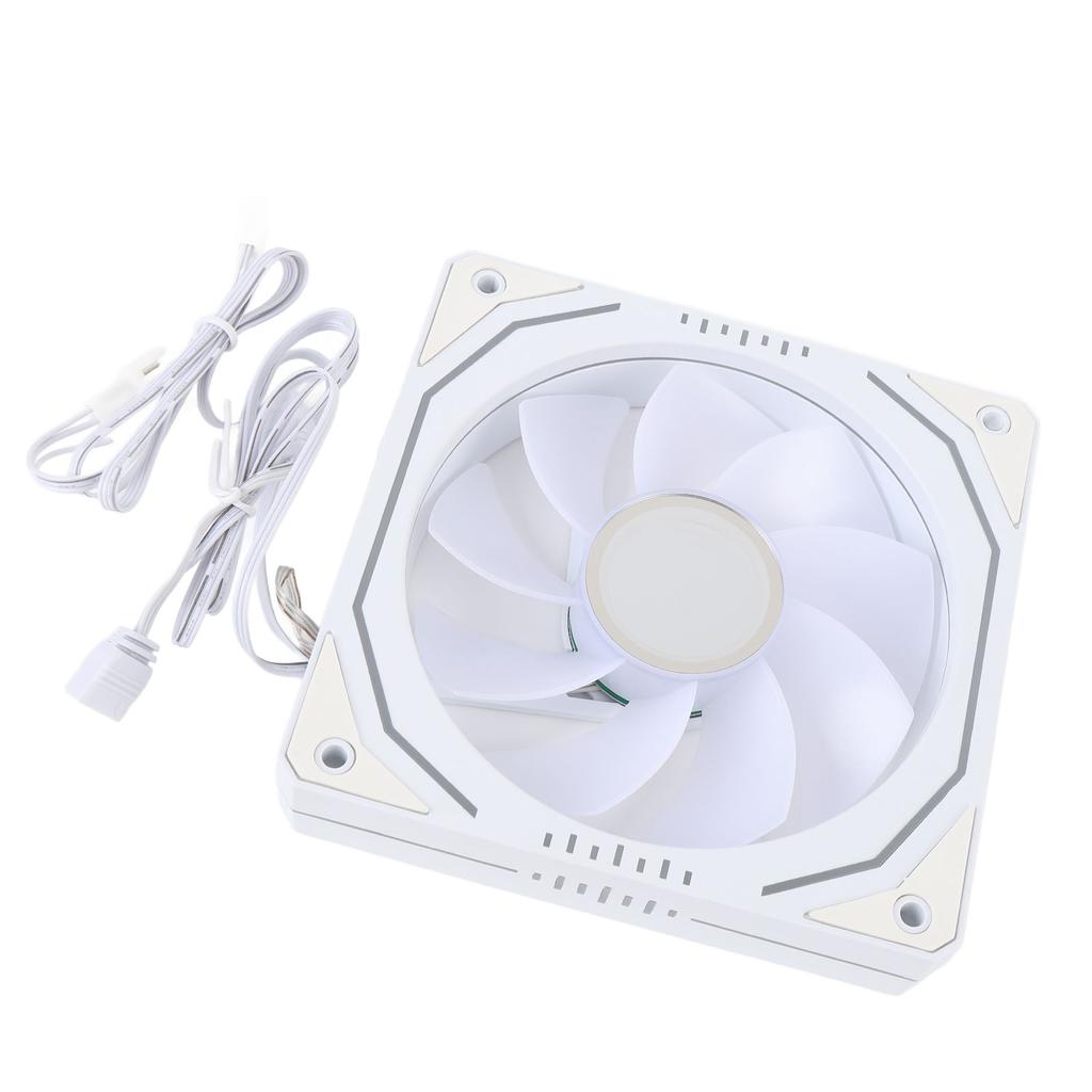 CPU Cooling Fan 120mm 3 Pin ARGB PWM Control 800 to 1800RPM LED Light Computer Cooler Fan for