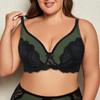 Dámská podprsenka plus size Sexy krajková 3 háčky Mašle Podprsenky Pohodlná s kosticemi 0Xl-5Xl - 090