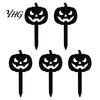 Witch Hat Flower Pot Decor 5Pcs Halloween Planter Stakes, Acrylic Garden Sign for Outdoor Yard Lawn Backyard, Indoor Potted Plant Accessories