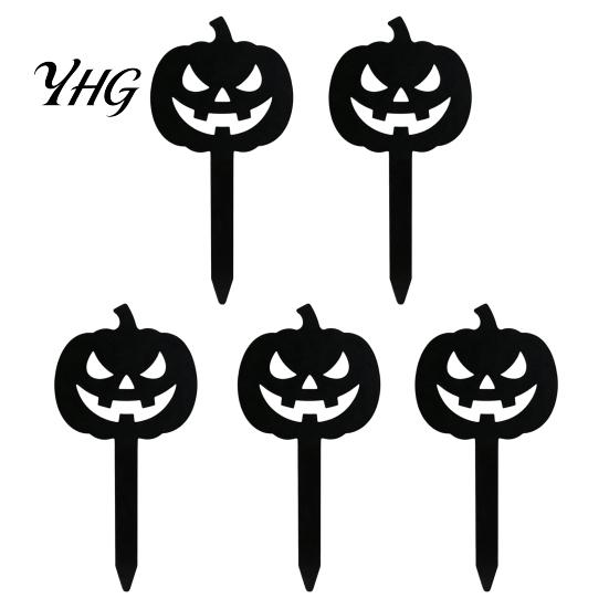 Witch Hat Flower Pot Decor 5Pcs Halloween Planter Stakes, Acrylic Garden Sign for Outdoor Yard Lawn Backyard, Indoor Potted Plant Accessories