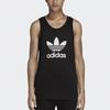 Adidas Originals Trefoil Logo Print Crewneck Tank Top International Edition Men Tops Black DV1509
