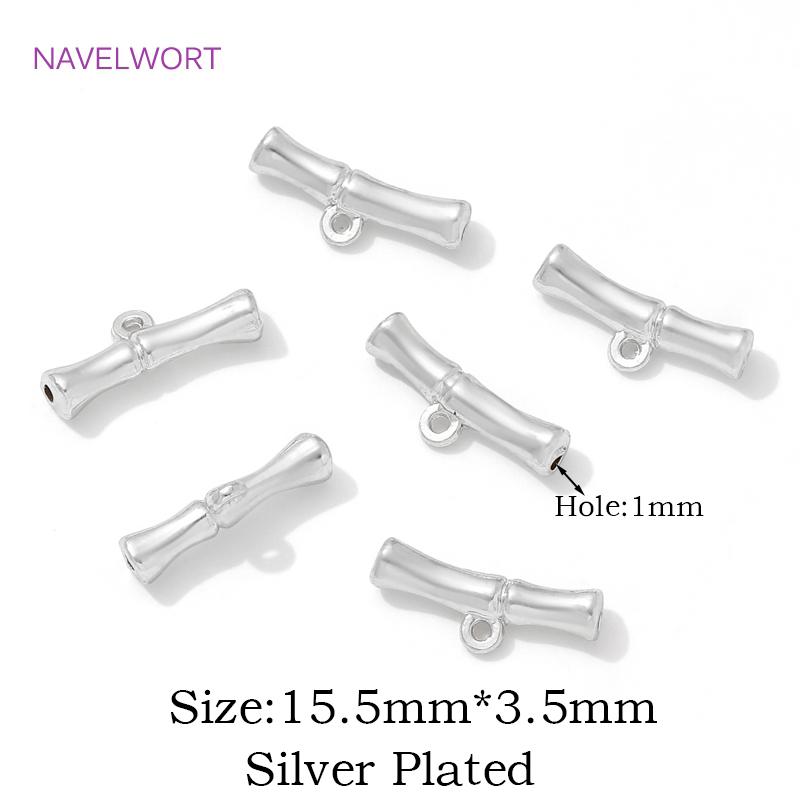 Margele tub distanțiere placate cu aur de 18K, cauțiune pandantiv, conectori din alamă, accesorii pentru confecționarea brățărilor și colierelor DIY