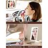 LED Light Mode Stepless Dimming Sun Visor Vanity Mirror Rechargeable Touch Sensor Vanity Mirror Convenient Car Vanity Mirror