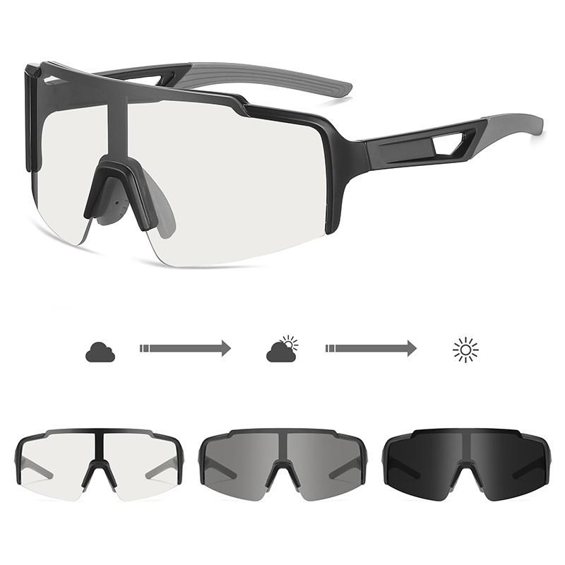 2026 Polarized Cycling Sunglasses Large Frame Photochromic Lens Prescription Compatible Outdoor Riding