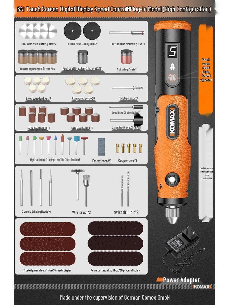 Handheld Electric Grinder & Polisher for Wood, Jadeite, Carving, and Cutting: Compact Electric Drill Tool