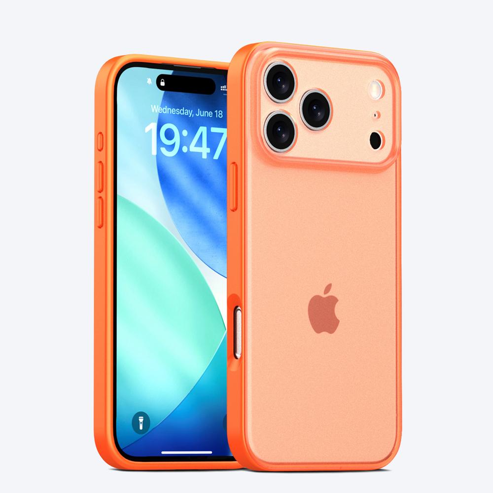 KEYSION Candy Color Matte Transparent Phone Case for iPhone 17 Pro Max Silicone+PC Shockproof Back Cover for iPhone 17 Pro 2025