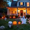 Halloweenské dekorace kostry na zapichování Strašidelná lebka Ruka Paže s kolíky Realistický model kostry pro venkovní dekoraci dvora, zahrady, trávníku