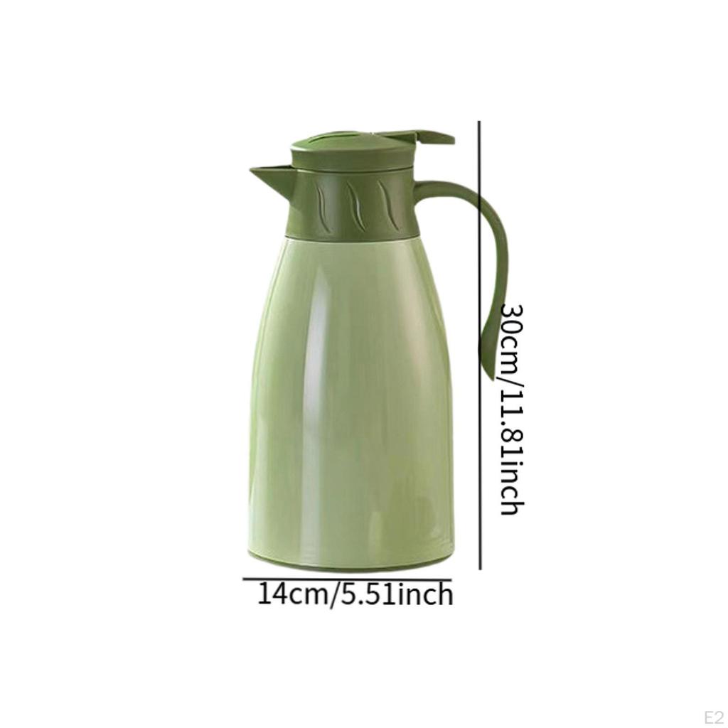 Thermos Water Pot Thermal Carafe 1.6L with Lid Vacuum Insulated Pitcher Jug for Barbecue