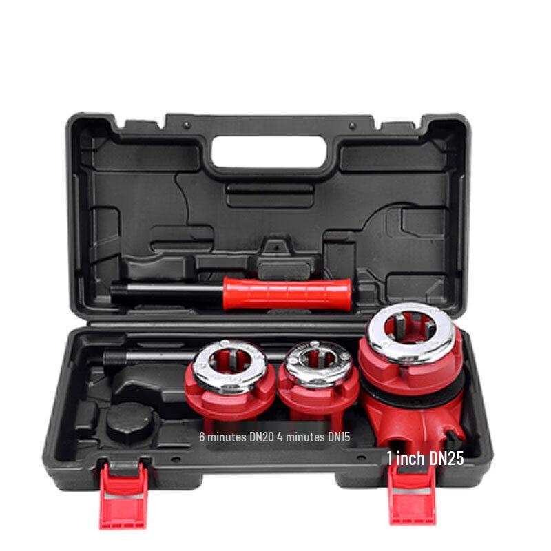 Ручной ручной инструмент для нарезания резьбы на трубах SHEYUE, китайская вилка (адаптер в комплекте)