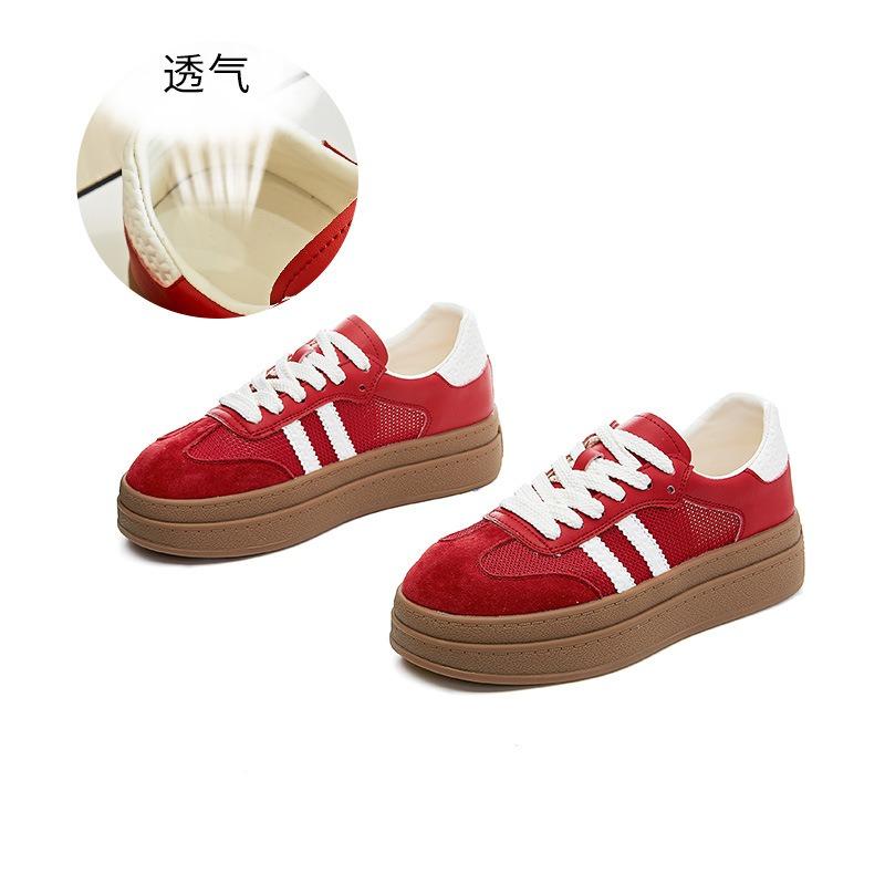 Leather women's summer new mesh breathable sports women's casual versatile little white shoes women
