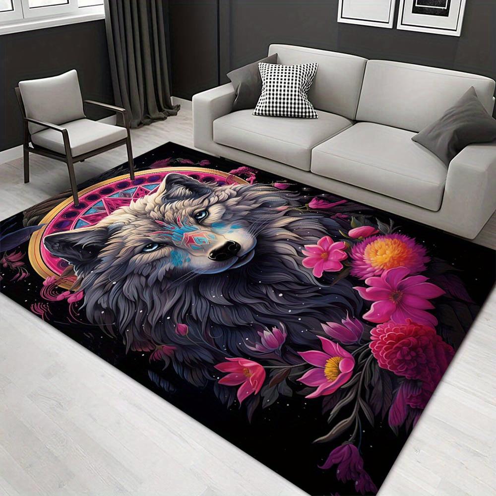 

1pc 19040750240 Pattern Carpet, Area Rug For Living Room Bedroom Room Bed Chair Laundry Entryway Corridor Yard Non-slip Outdoor Camping Rug 60cm by 90cm