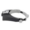 2 LED Head Mounted Magnifier Adjustable Magnifying Glass with Light for Hobbies Crafts Watch Repairs