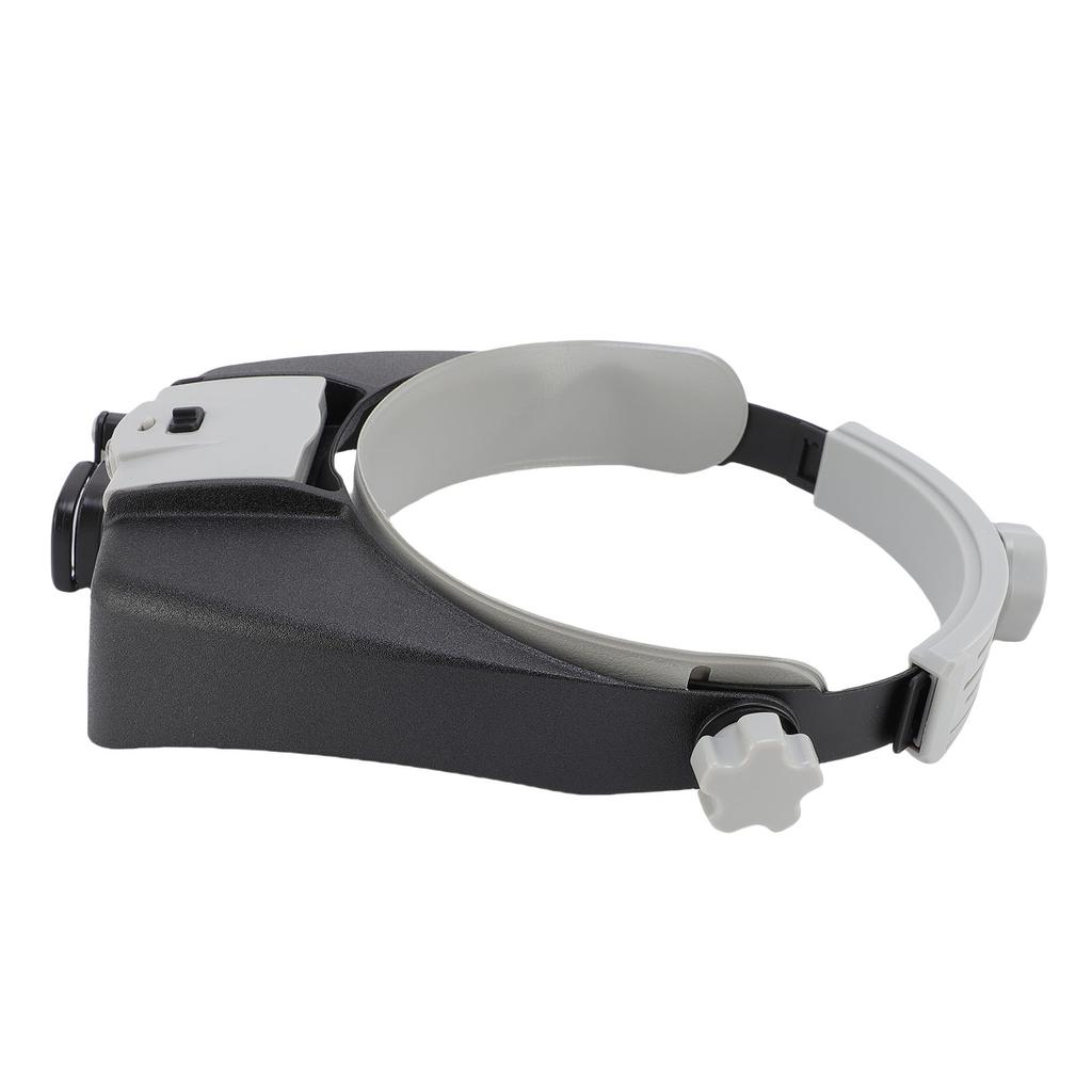 2 LED Head Mounted Magnifier Adjustable Magnifying Glass with Light for Hobbies Crafts Watch Repairs