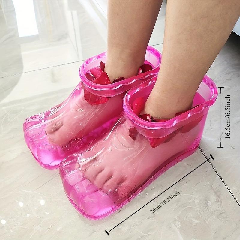 2pcs/pair Portable Foot Soak Bath Basin for Pedicure and Heat Relax - Blood Circulation Enhancement, Unscented, Non-Electric