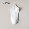 5 Pairs of Women's Summer Thin Girdle Waist Deodorant Breathable Sports Cotton Socks