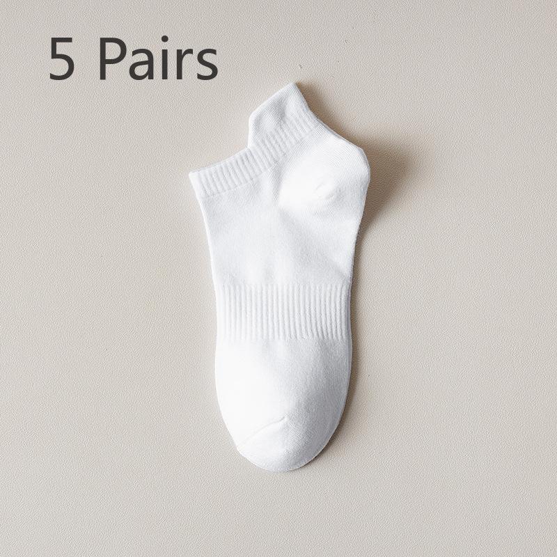 5 Pairs of Women's Summer Thin Girdle Waist Deodorant Breathable Sports Cotton Socks