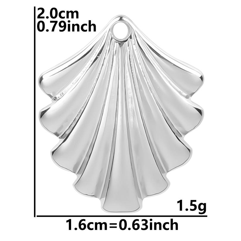 6Pcslot Sea Accessories Shell Conch Snake Pendant Stainless Steel Charms For Jewelry Making Bulk Diy Necklace Earrings Material