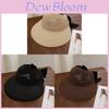 Summer Straw Sun Hat With Large Brim And Adjustable Fit For Outdoor Travel