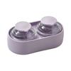 Yousheng Ice Ball Mold Tray 2 Cavity Spherical Ice Maker with Lid Non-Stick Silicone Freezer Mold for Whiskey Cocktails Mocktails Party Beverage