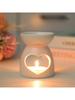 Delicate Mini Ceramic Hollow Floral, Heart, Moon & Star Shaped Aromatherapy Candle Holder, Fragrance Oil Diffuser Burner.