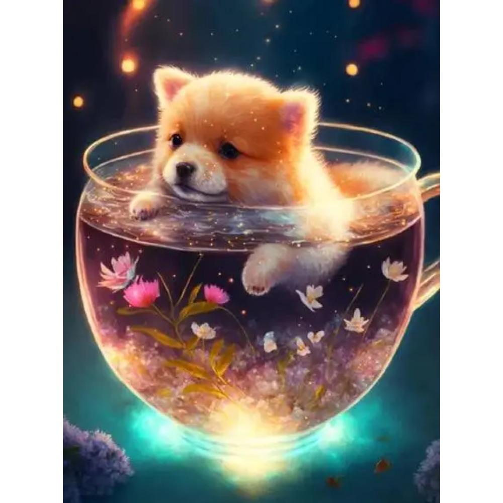 DIY Full Round Diamond Painting Cross Stitch 3D Art Style Home Scene Animal Decorative Diamond Painting 5d Diamond Art Painting
