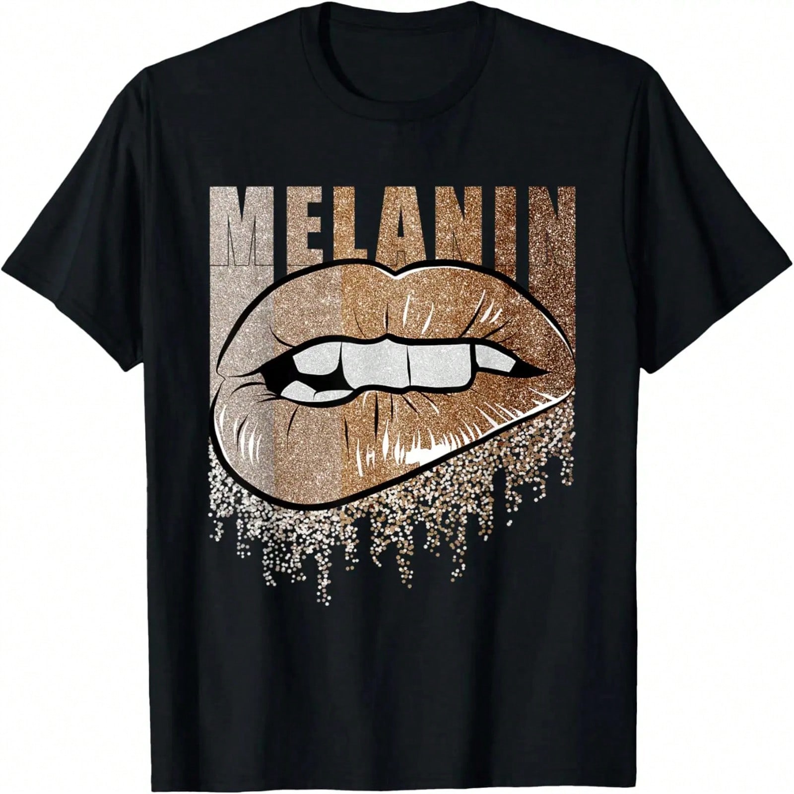 Brown Sugar Biting Lips Cute Black History Month T-Shirt S разноцветный