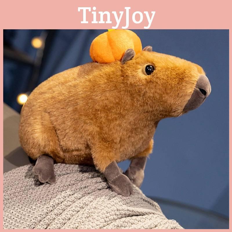 Entzückendes orangefarbenes Capybara Plüschtier Weiches Kuscheltier Stofftier Puppe Für Kinder