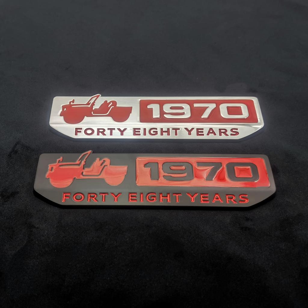 1Pc 3D Metal 1970 Commemorative Mark Car Body/Car Sider Fender/Car Rear Trunk Emblem Badge Sticker for Jimny JB23 JB43 JB64 JB74