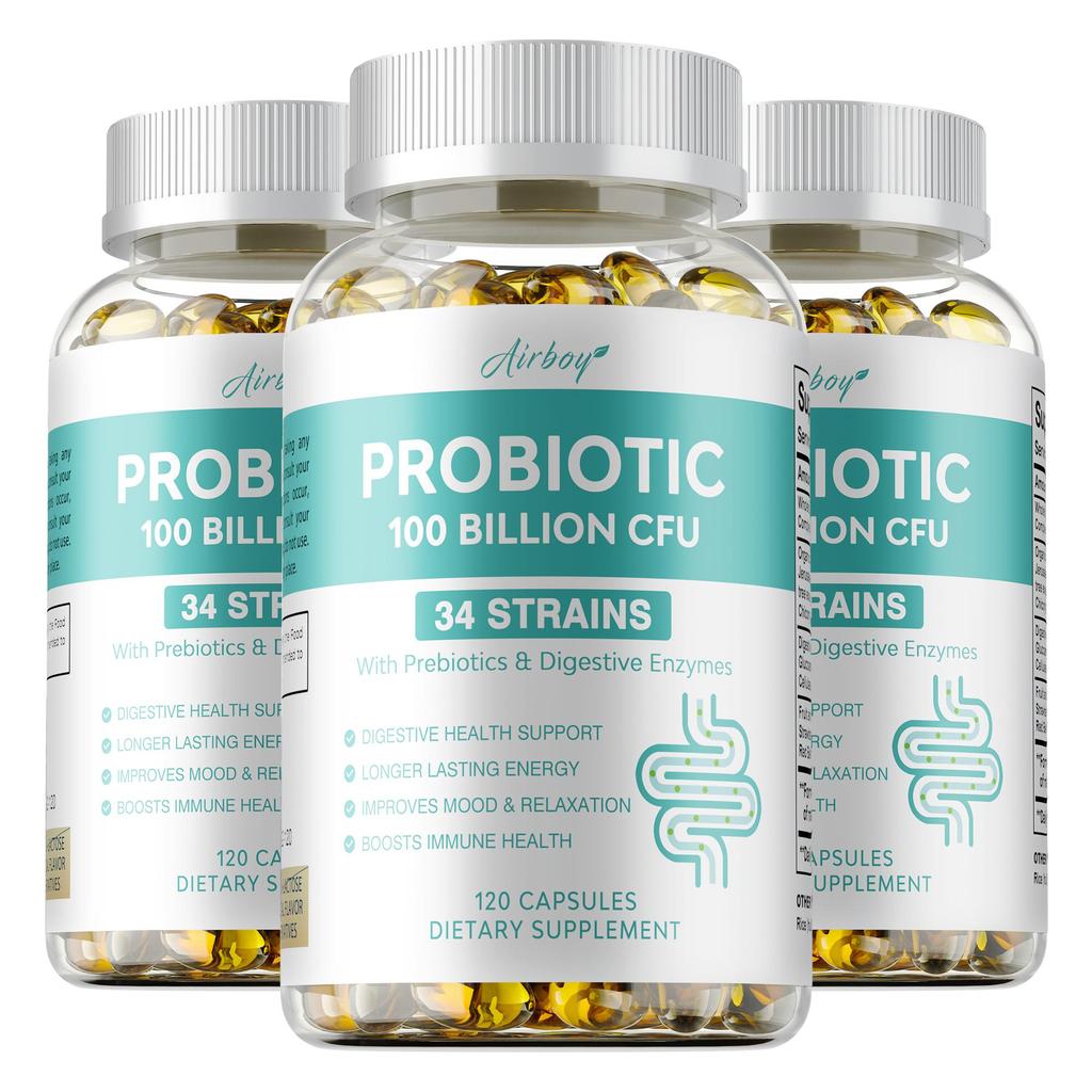 Airboy Probiotic & Digestive Enzyme Capsules - Digestive Health