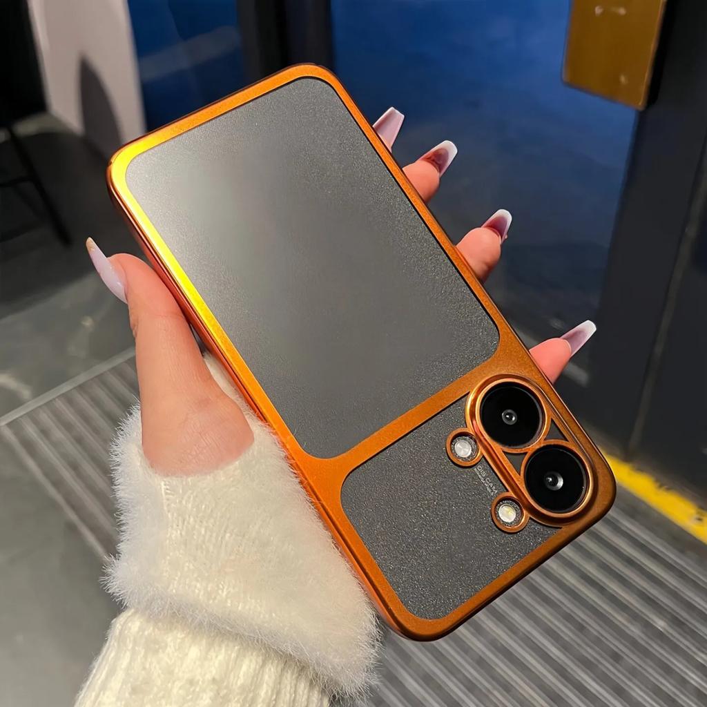 Matný průhledný galvanicky pokovený okrajový kryt pro Xiaomi Poco X8 Pro Max X8 Pro Redmi Turbo 5 Max Nárazuvzdorný nárazník Pevný kryt