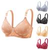Wireless Floral Embroidered Bra Adjustable Straps Soft Fabric Breathable Design Comfortable Fit Everyday Wear Support