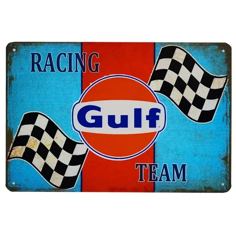 Vintage MOTOR OIL Metal Tin Sign Plaque RACING TEAM Decorative Plates For Garage Club Man Cave Bar Pub Hotel Cafe Wall Decor