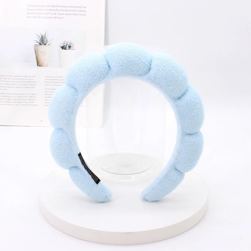 Femmes Filles Éponge Co Spa Maquillage Bulle Bandeau Éponge Bouffant Rétro Bandes Cheveux Doux Bandeau Couvre-chef