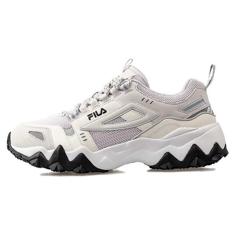 FILA Fusion Fabric Retro Running Low-Top Lifestyle Shoes Men sneakers White Gray T12M031101FNB