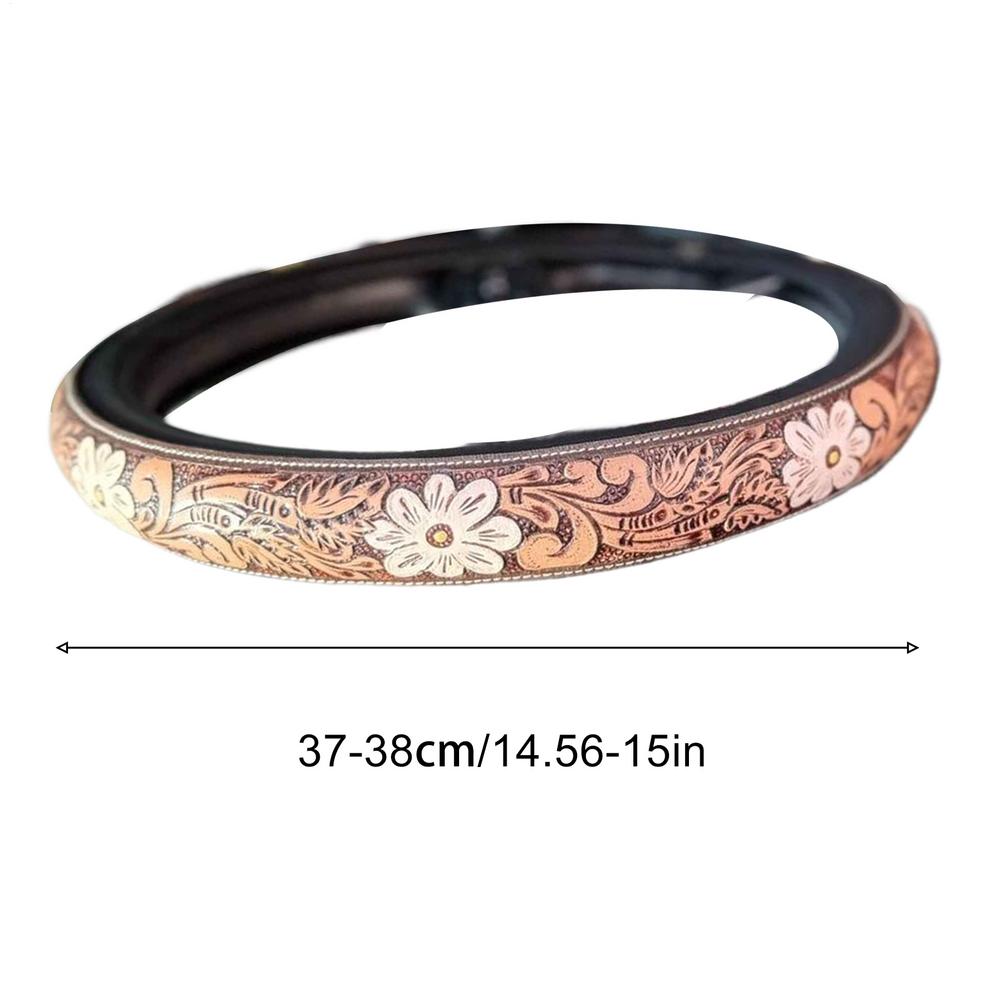 

Steering Wheel Cover Auto Interior Vintage Cowboy Decor Wear-Resistant Breathable Steering Wheel Cover For Car Truck SUV Sedan