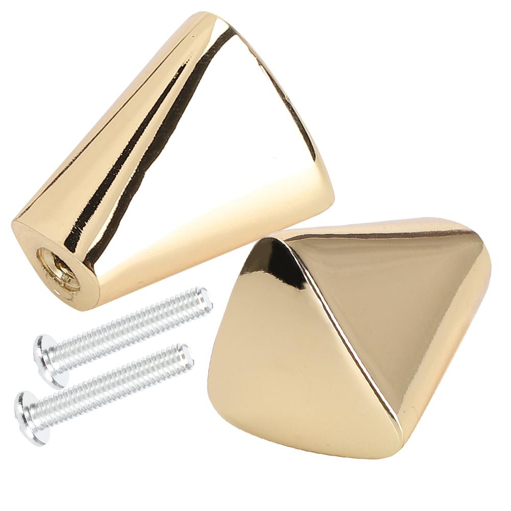2 Sets Cabinet Knob Modern  Gold Zinc Alloy Wardrobe Drawer Kitchen Cupboard Door Pull Handle