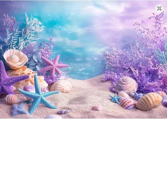 BEPAN Underwater Mermaid Background Underwater World Castle Girl Princess Birthday Party Decoration Supplies Baby Shower Arrangement