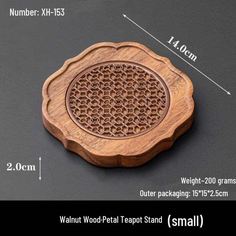 Shangqi Massivholz Walnuss Tee Tablett für Trocken- und Nassaufguss