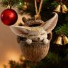 10 Stück Waldtier Eichel Ornamente Gemütliches Wald Weihnachtsornament 2D Acryl Tannenzapfen Tier Weihnachtsbaum Hängeornamente für Heimdekoration