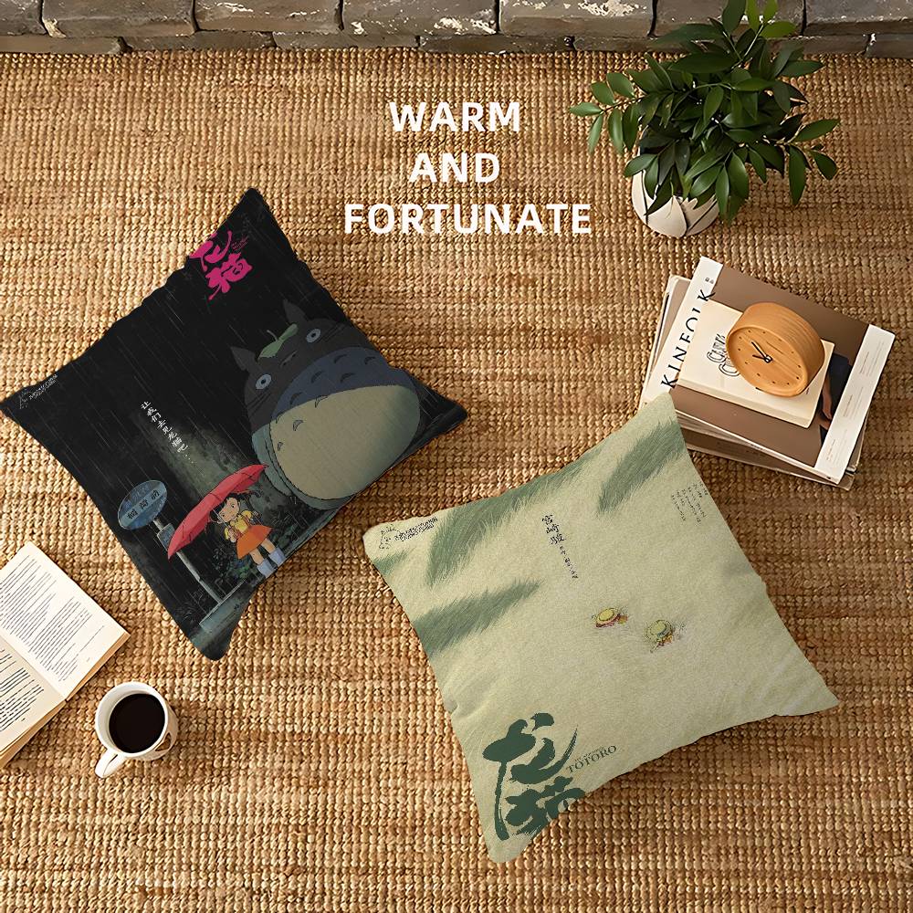 My N-Neighbor T-TotoroS Personalized picture text home decorative pillows Household Gifts 45x45cm