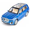 1/24 BMW X7 Model Car, Zinc Alloy Die-cast Toy Vehicles, Pull Back Toy Car with Sound and Light for Kids Gift and Boys Collectible