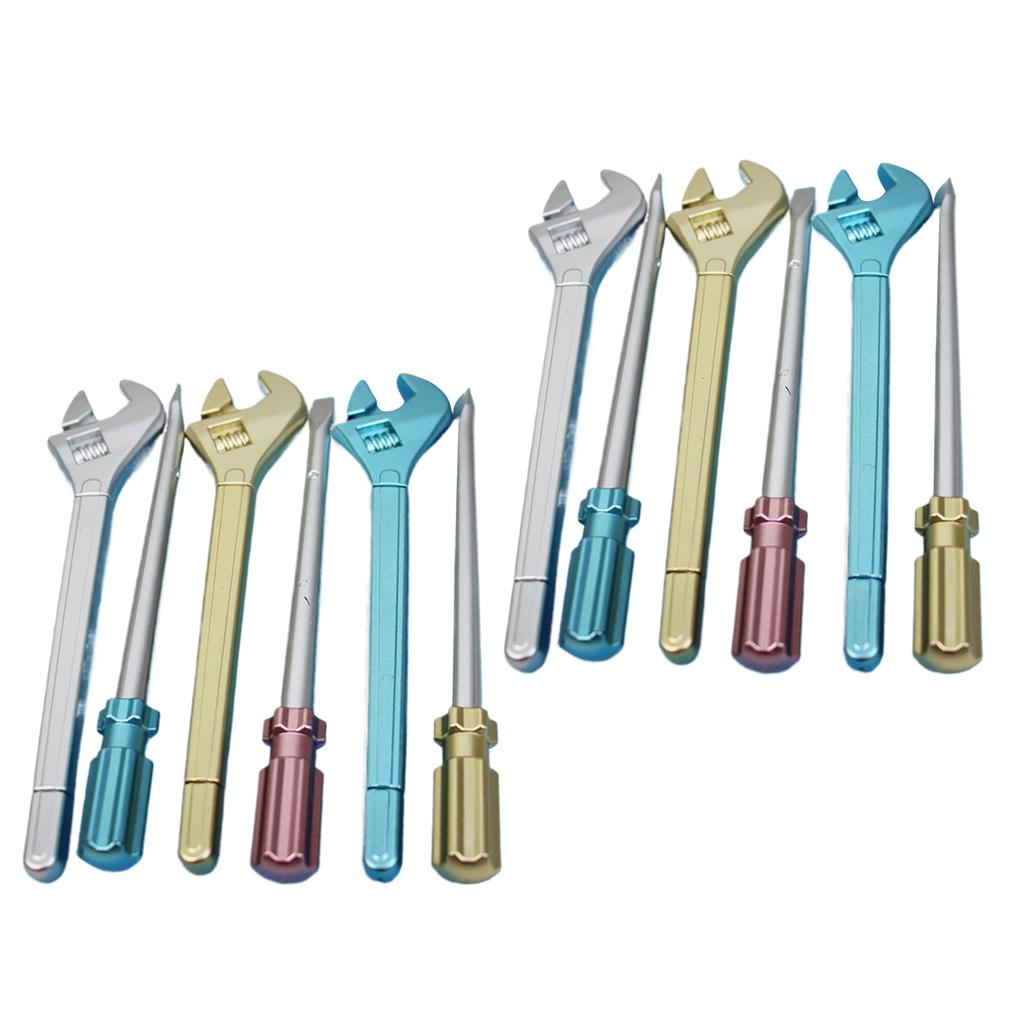 12 Stück Schraubenschlüsselform Gelstift Neuheit Gelstift Lustige Schraubendreherform Schreibstift Schreiben leichtgängig für Schülerbelohnung