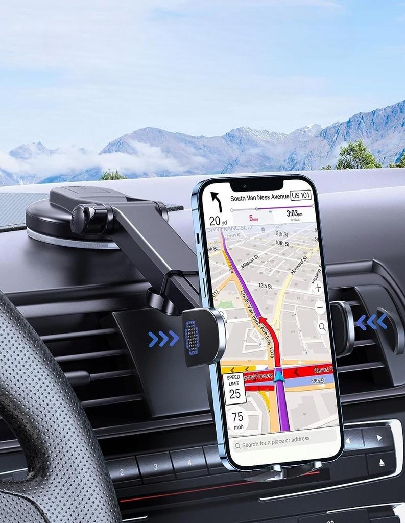 Car Phone Holder For Cockpit Windshield Length Adjustment U1