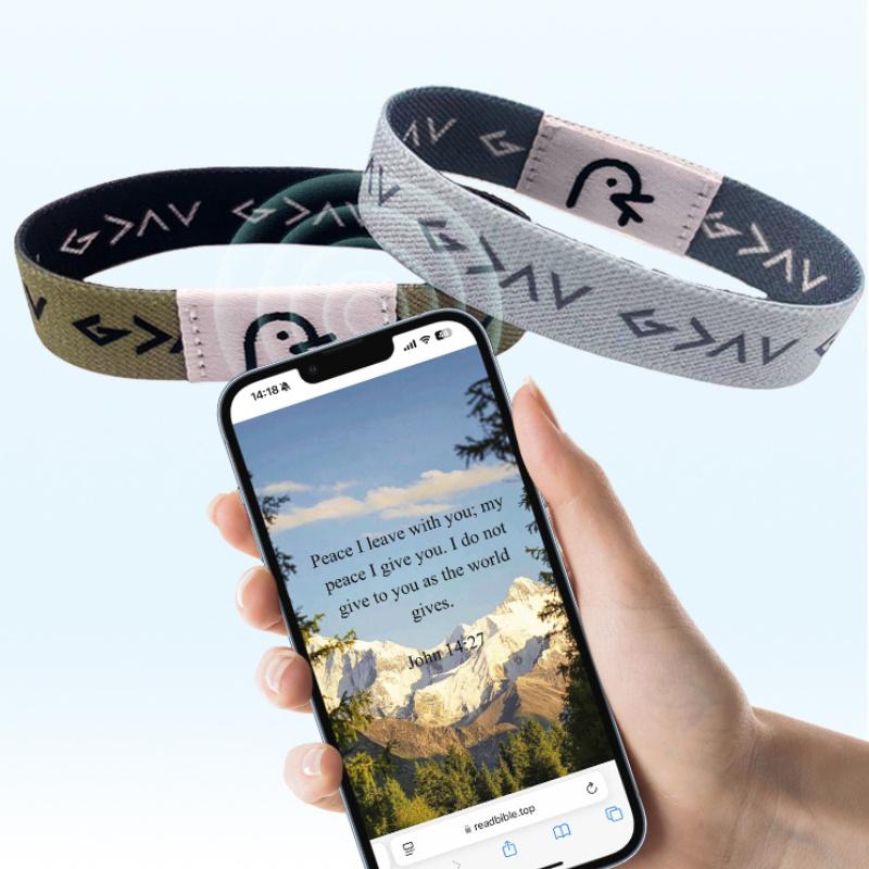 Wasserdichtes Bibel NFC Armband Verstellbares Smart Sensor Bibelvers Elastisches Armband Geschenke