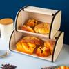 Vintage Bread Bin Decoration Iron Large Capacity with Lid Organizer Boxes for Pantry Farmhouse Home Countertop Restaurant