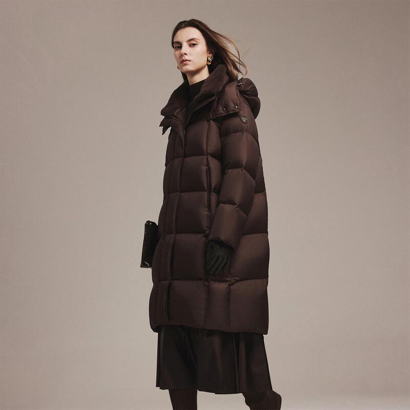 Tanboer Women's Oversized Mid-Length Winter Down Coat