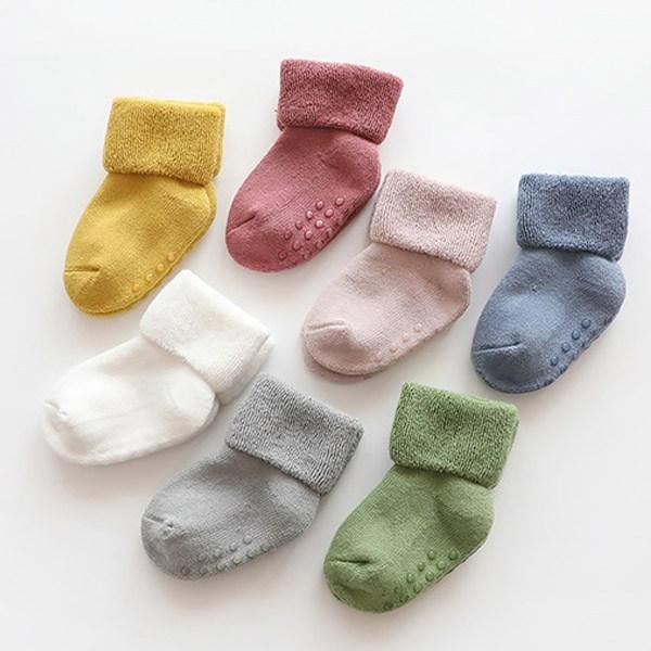 Mom's Care Basic Color Silné novorozenecké ponožky 4 páry, korejské kojenecké výrobky
