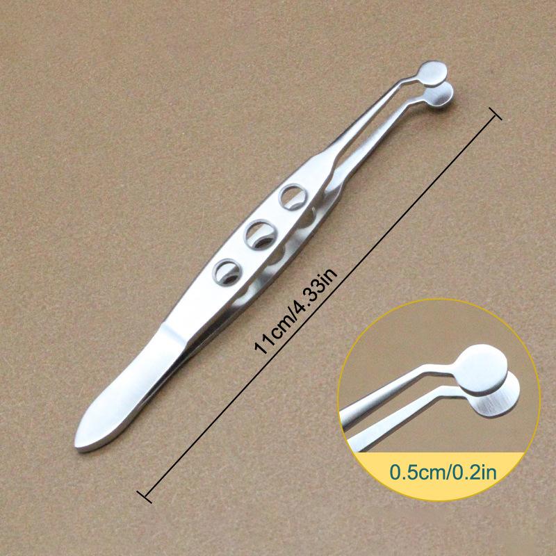 Pensetă pentru pleoape Pensetă pentru glandele meibomiene Femei Clip Compresor pentru gene Metal din oțel inoxidabil Expresor Extensie Machiaj Precis